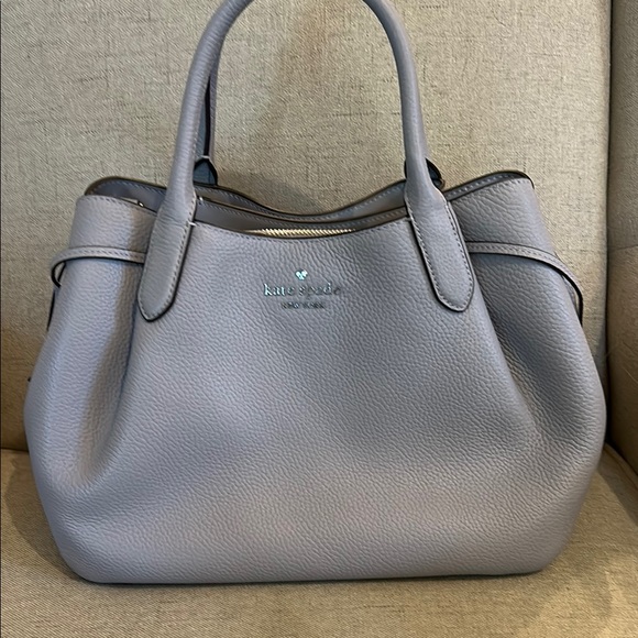 NWT Kate Spade Large Dumpling Gray Leather Satchel Bag